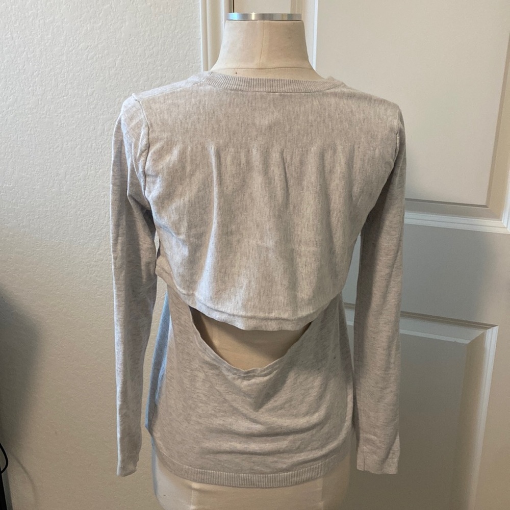 Open back soft fablethics sweater